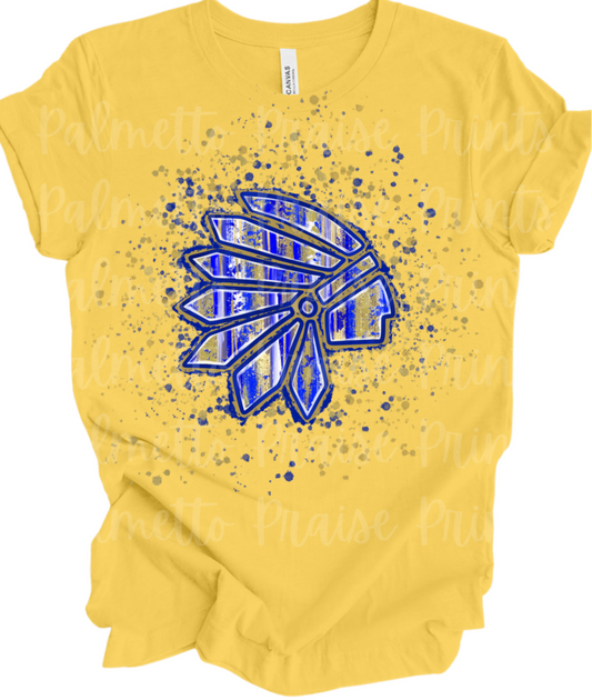 Adult Tribal Pride Splatter Tee – School Spirit Collection