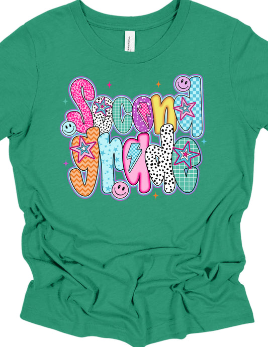 Color Pop Grade Level Shirts - 2nd Grade to 5th Grade