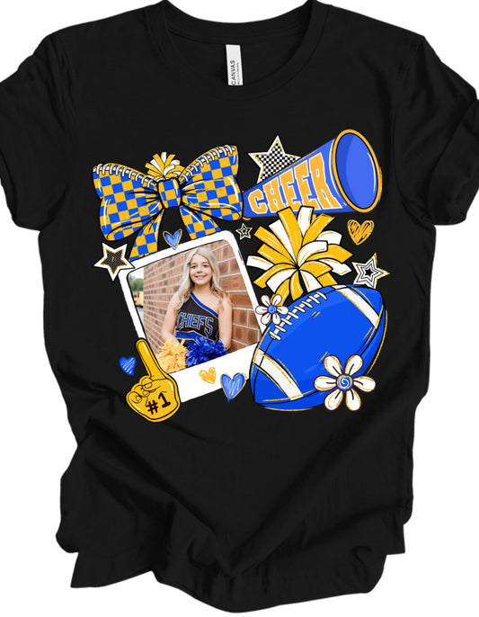 Chiefs Custom Cheer Shirt - Add Your Cheerleader's Photo