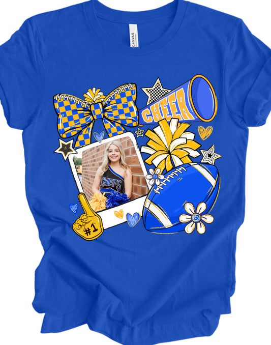 Chiefs Custom Cheer Shirt - Add Your Cheerleader's Photo