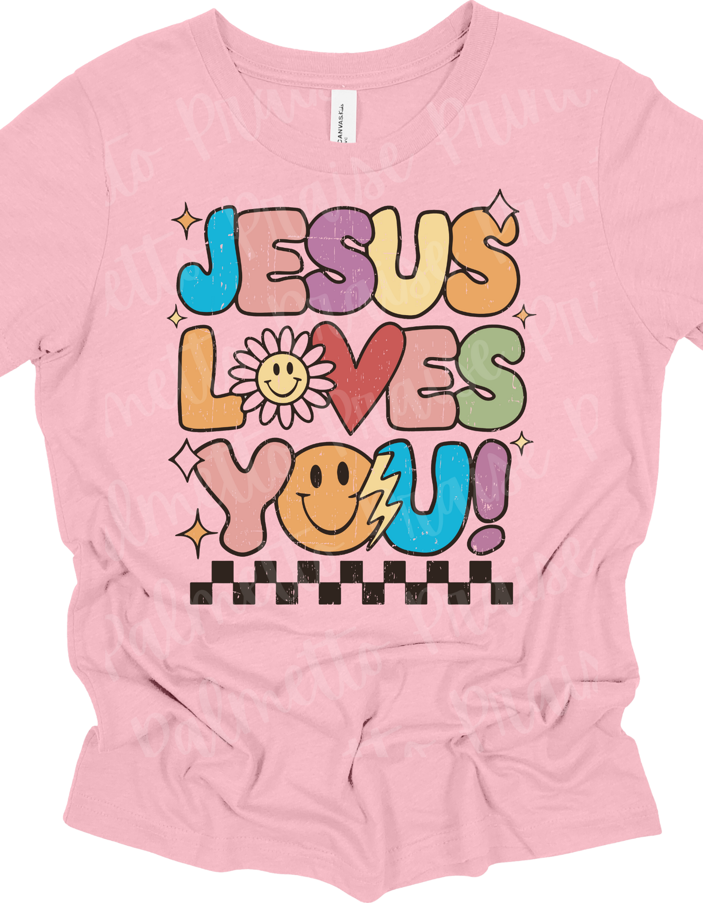 Groovy Jesus Loves You Tee